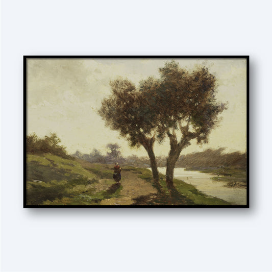 Landscape with two Trees by Paul Gabriël