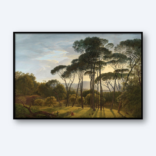 Italian Landscape with Umbrella Pines by Hendrik Voogd