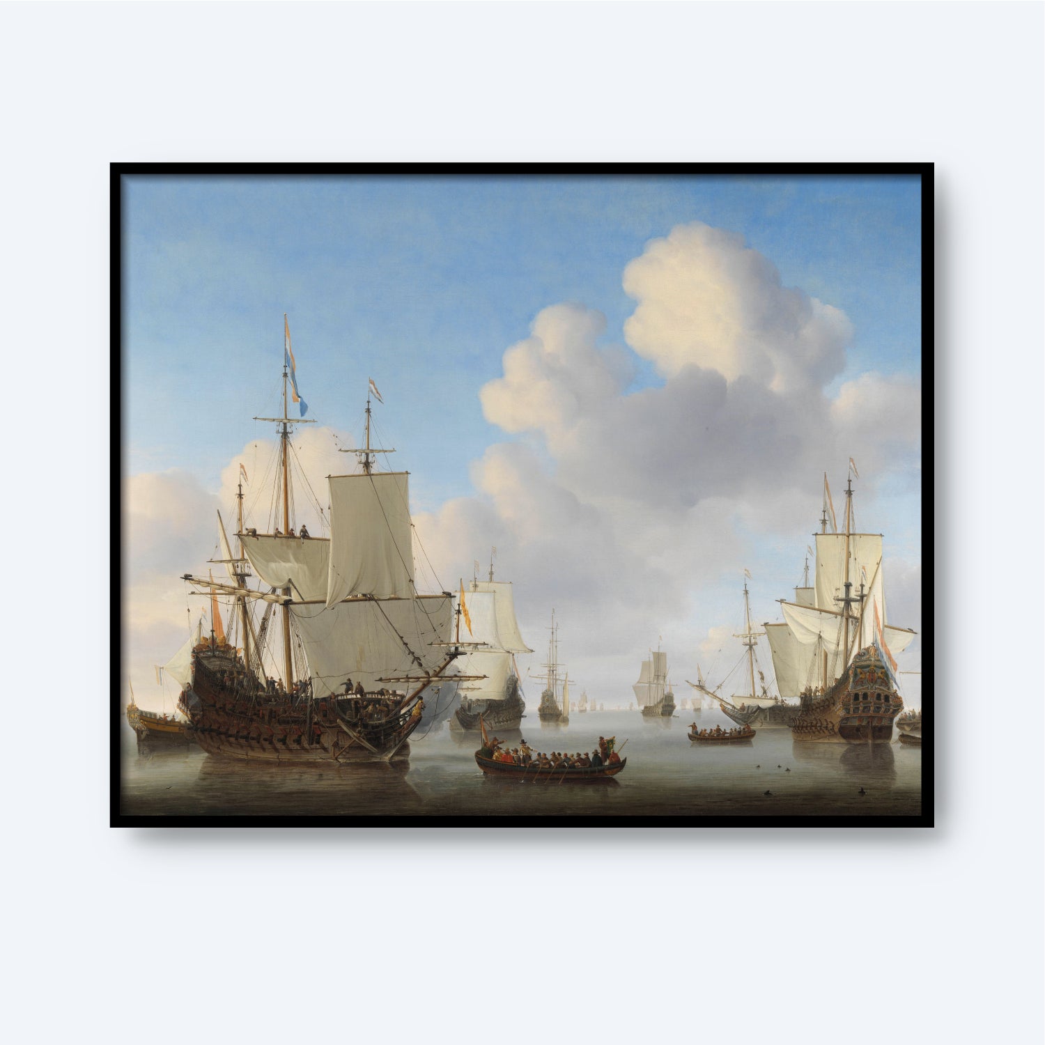 Dutch Ships in a Calm Sea by Willem van de Velde