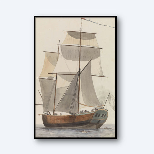 French brigantine ship l'Heureuse Marianne Print