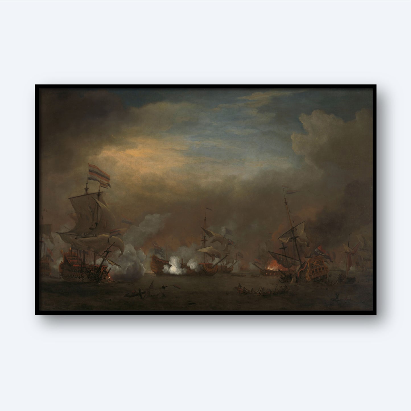 Encounter during the Battle of Kijkduin by Willem van de Velde