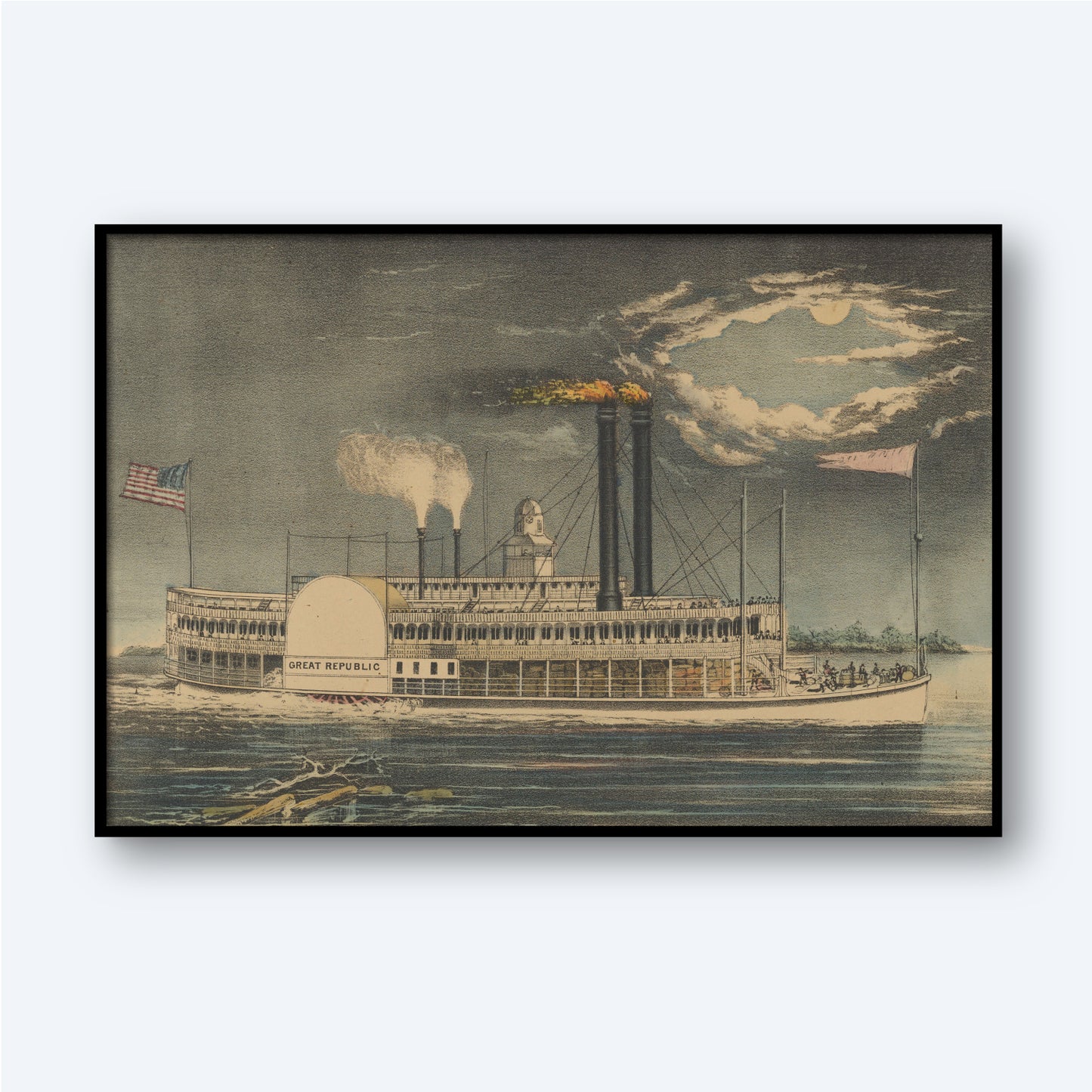 Moonlight on the Mississippi Print