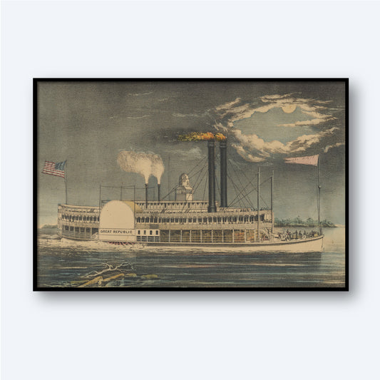 Moonlight on the Mississippi Print