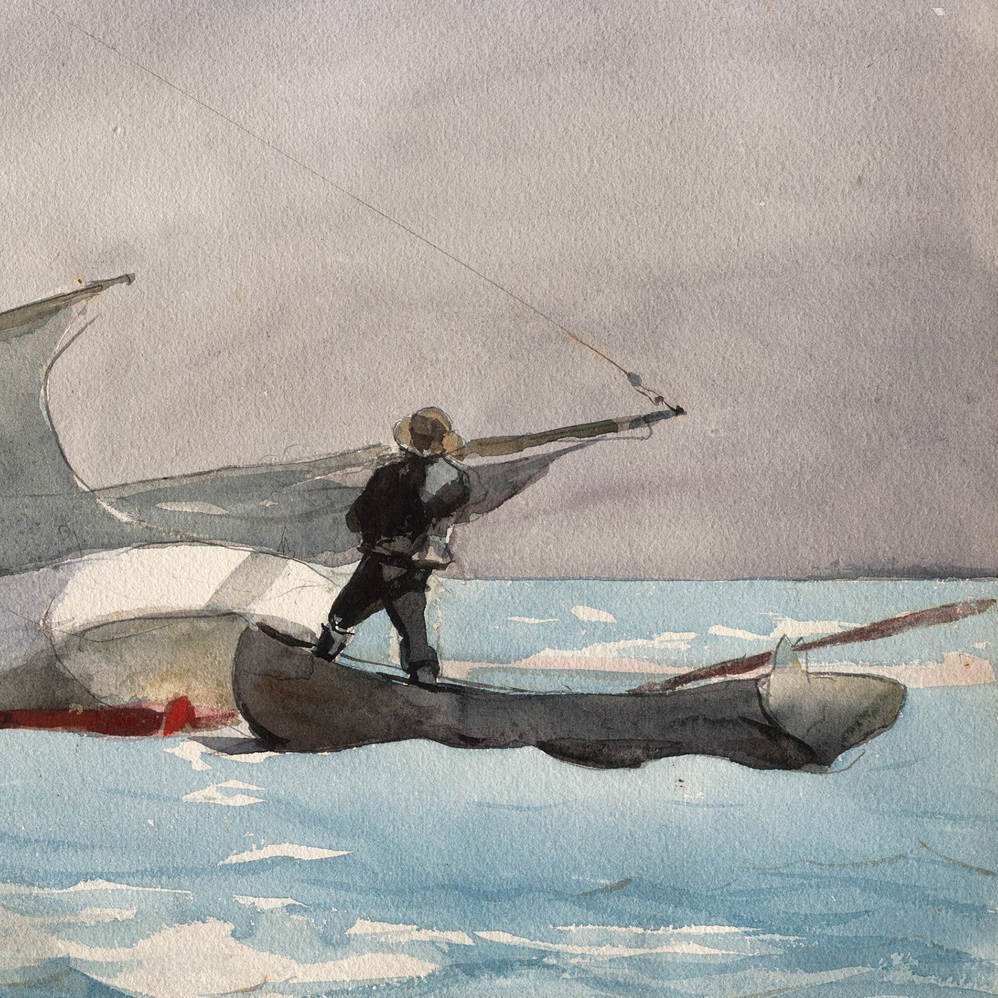Stowing Sail by Winslow Homer