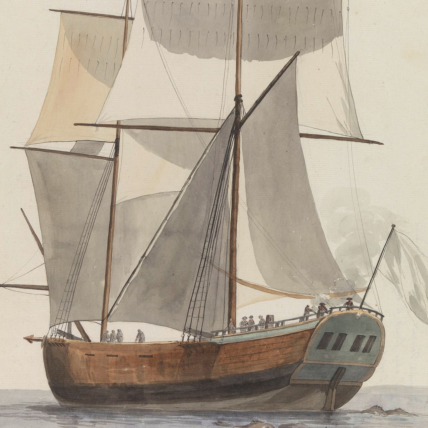 French brigantine ship l'Heureuse Marianne Print