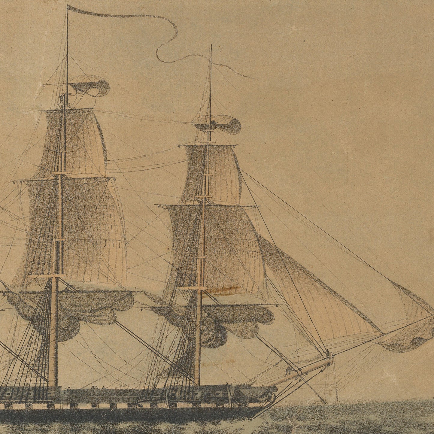 U.S. Frigate Constitution by Nathaniel Currier