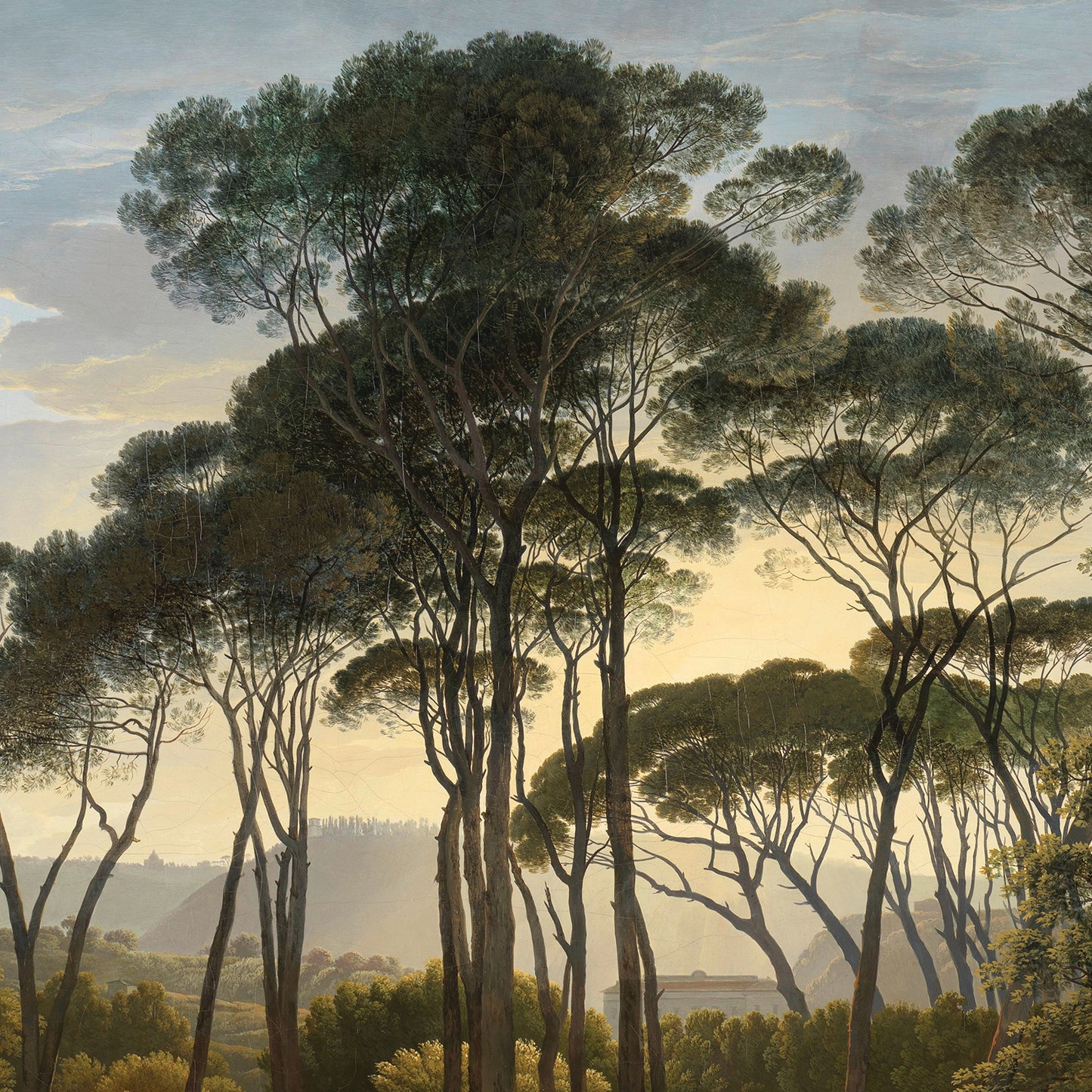 Italian Landscape with Umbrella Pines by Hendrik Voogd