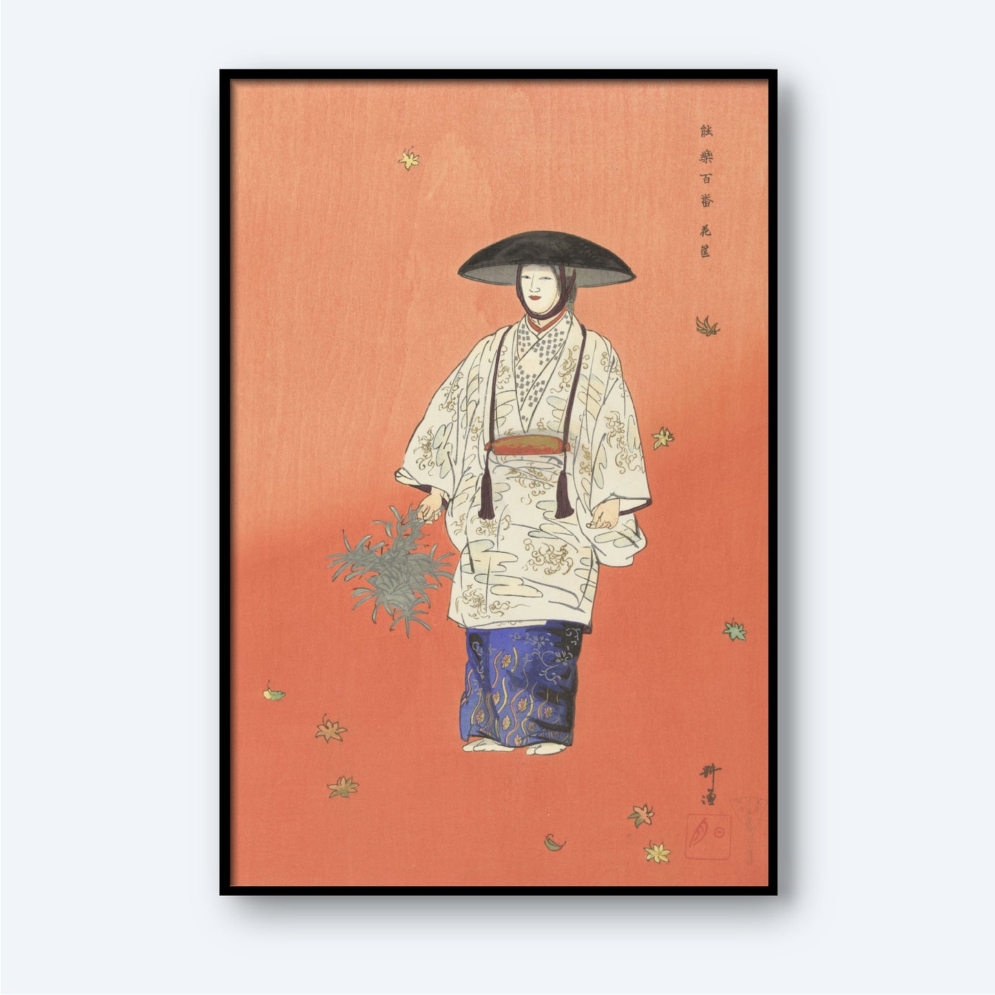 Actor in the No Play Hanagatami by Kogyo Tsukioka