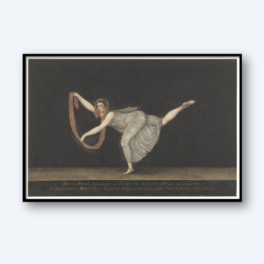 Dancer Annette Köbler, the pas-de-shawl performer by Bartholomeus Ziesenis Print